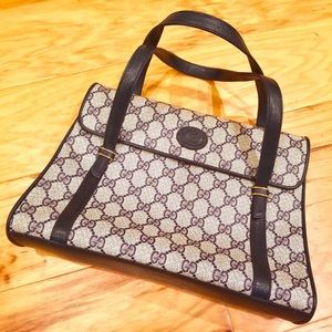 Gucci Handbag - Grey/Blue GG logo